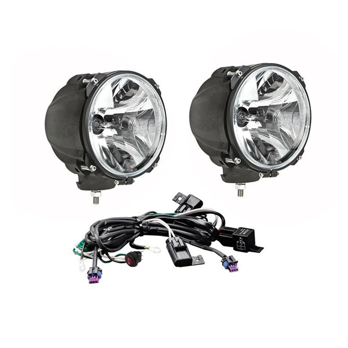 KC HiLiTES 7" Carbon POD® HID - 2-Light System - 70W Spot Beam