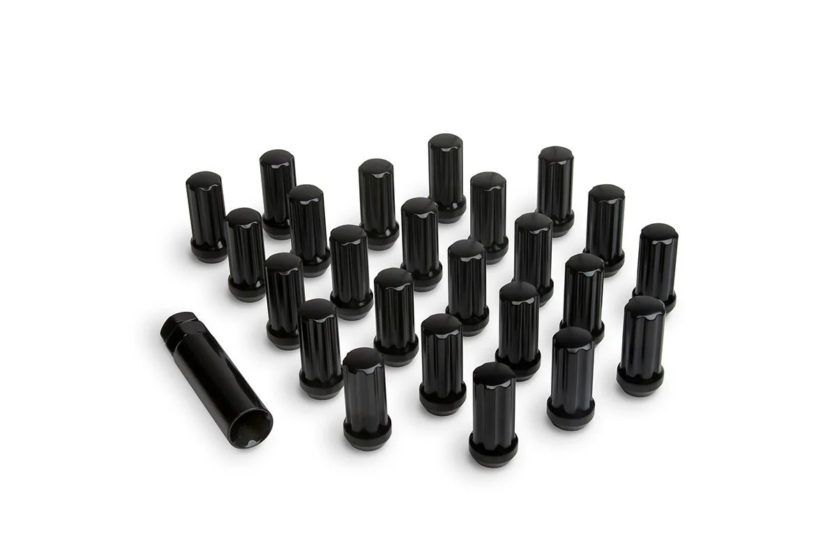 Black Spline Lug Nut Kit - M14 x 1.5 - 24 Count w/ Lug Key