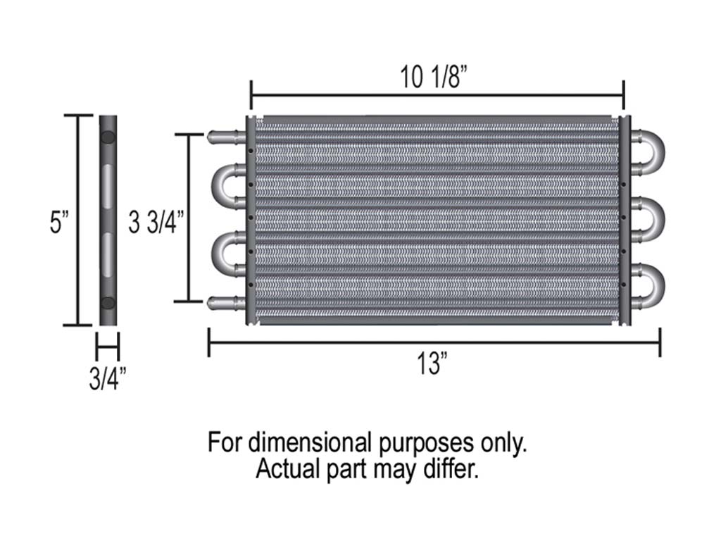 Derale 4 Pass 13" Dyno-Cool Series 6000 Aluminum Transmission Cooler - Image 2