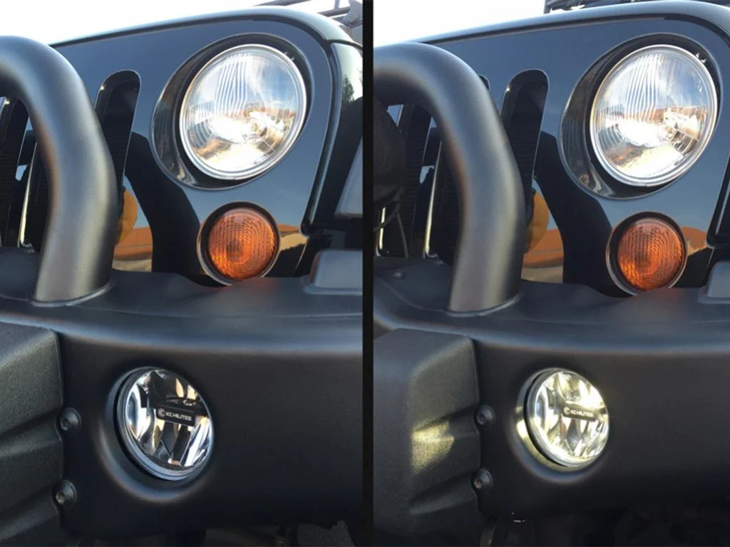 KC HiLiTES 4 in Gravity LED G4 - 2-Light System - SAE/ECE - 10W Fog Beam - for 07-09 Jeep JK - Image 2
