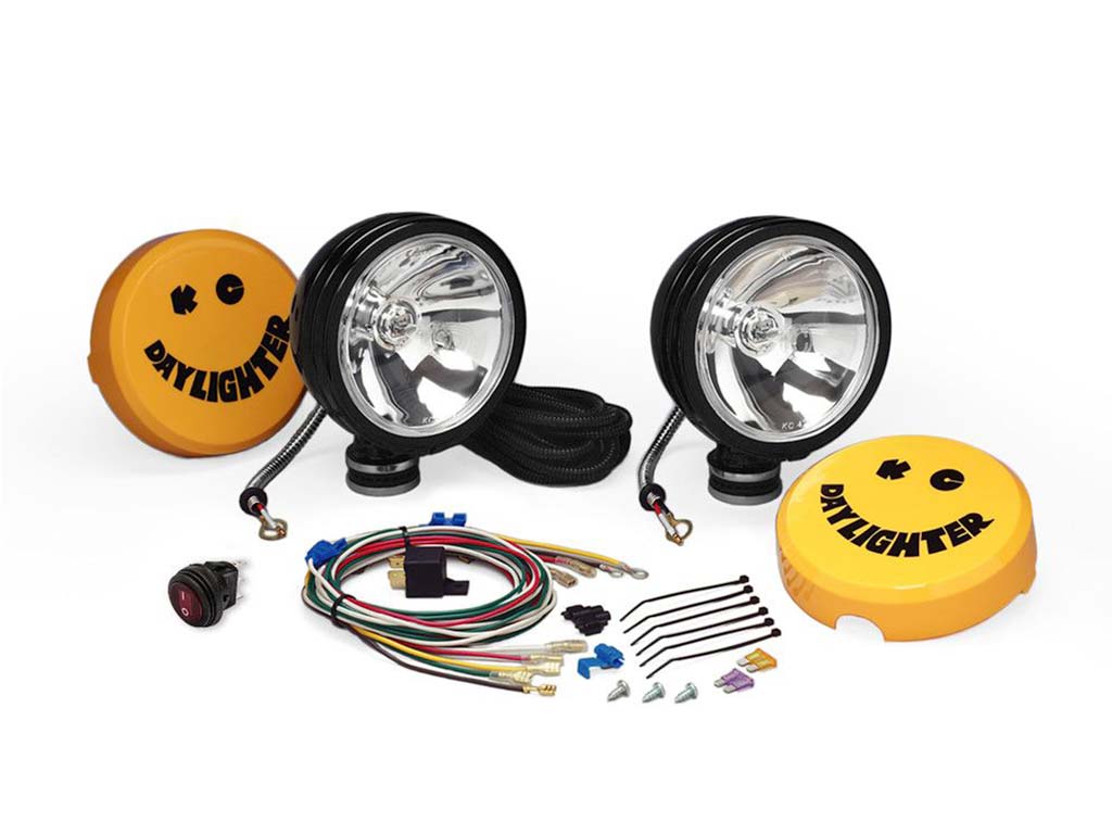 KC HiLites 6" Daylighter Halogen Kit - Black Housing - Spot Beam