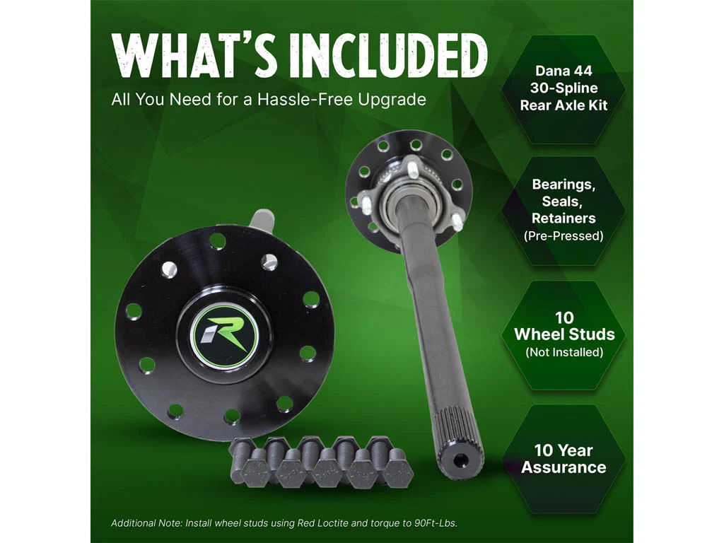 Revolution Gear 2007-18 Wrangler JK Dana 44 4340 Chromoly 30 Spline Discovery Series Rear Axle Kit - Image 2