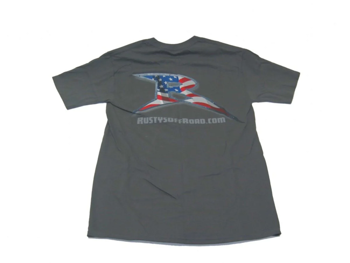 Rusty's Short Sleeve American Flag "R" T-Shirt - Image 3