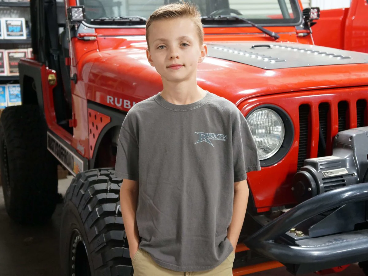 Rusty's Short Sleeve Dark Grey Racing and Off-Road Shirt - Image 2