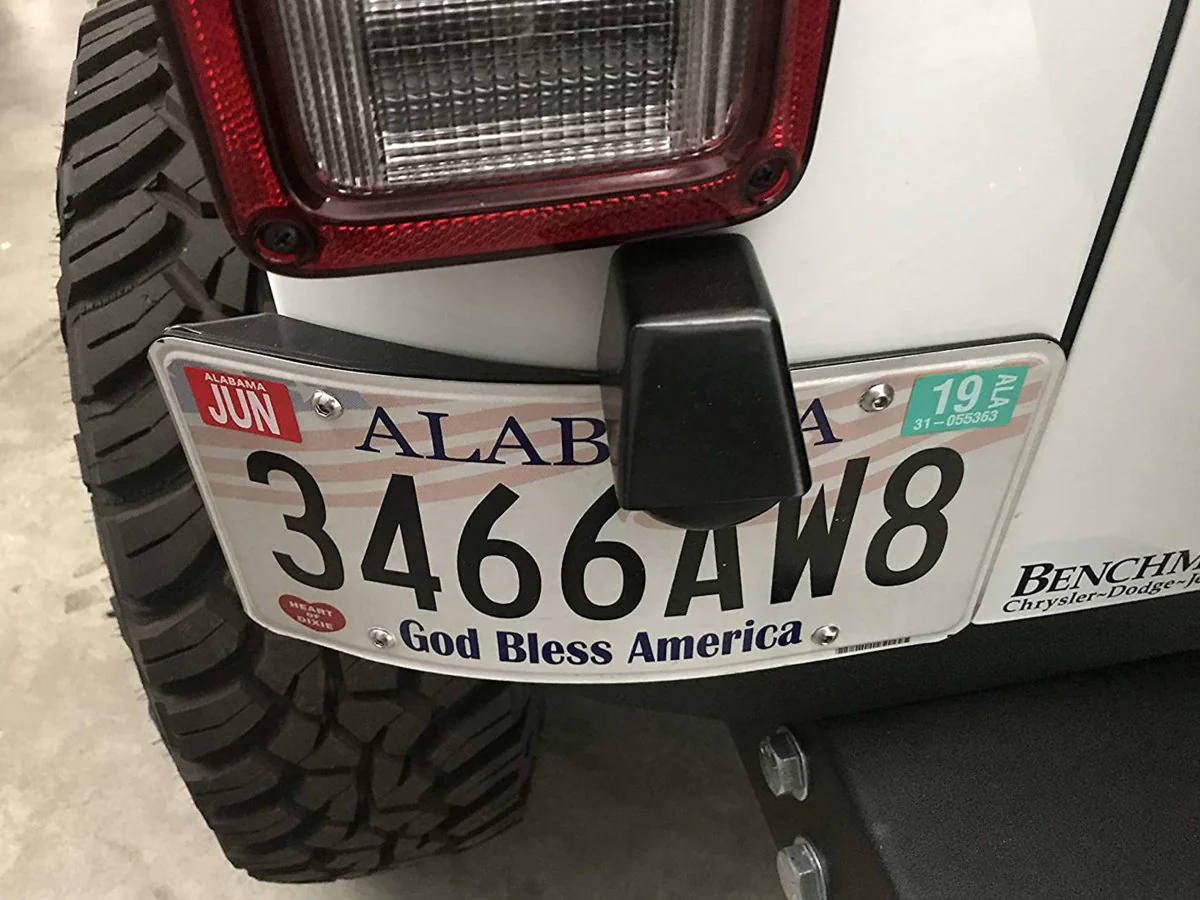 Rusty's Steel License Plate Bracket - JK Wrangler - Image 2