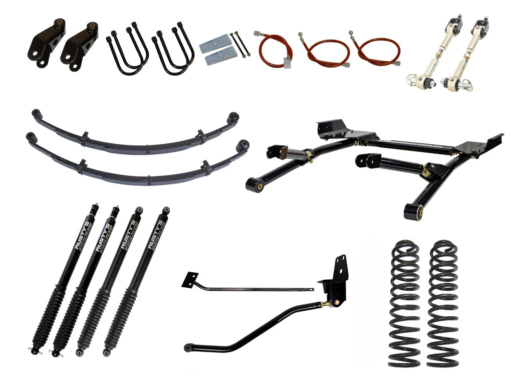 Rusty's XJ Cherokee 4.5" Long Travel Kit with 3" Rear Leaf Springs and 1.5" Extended Shackles - Image 9