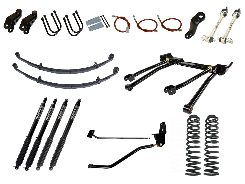 Rusty's XJ Cherokee 6.5" Long Travel Kit with 4.5" Rear Leaf Springs and 1.5" Extended Shackles - Image 10