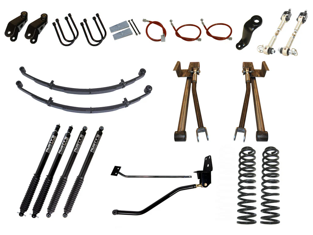 Rusty's XJ Cherokee 6.5" Long Travel Kit with 4.5" Rear Leaf Springs and 1.5" Extended Shackles - Image 12