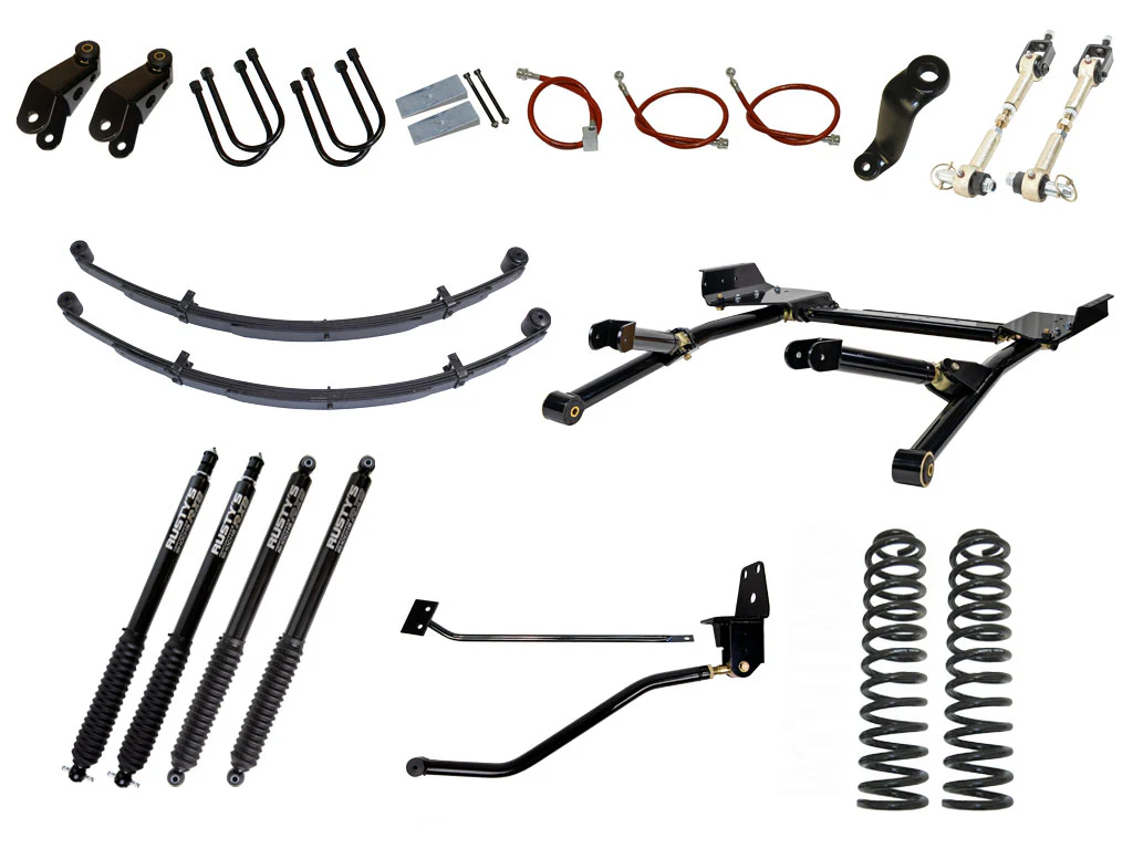 Rusty's XJ Cherokee 6.5" Long Travel Kit with 4.5" Rear Leaf Springs and 1.5" Extended Shackles - Image 9